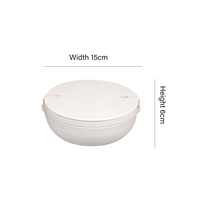 Hotselling BPA-vrije voedselveilige 23oz/700ml stapelbare wit-blauwe moderne lunchbox met SK-deksel, makkelijk schoon te maken, voor volwassenen, enkelvoudig, porselein.