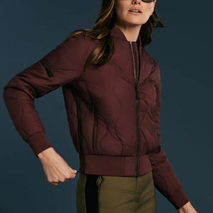 Blouson Bomber Femme Tendance Urbaine Personnalisable Broderie Impression Imperméable Respirant Coupe Moderne Vêtement d'extérieur Zippé pour Marque - Product Image 2