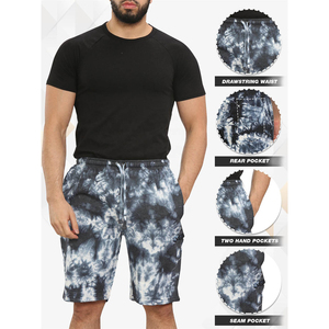 Shorts tie-dye pour homme, légers, 100% coton, en promotion à prix raisonnable. - Product Image 5