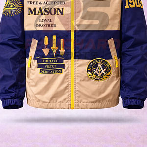 Chaqueta Cortavientos Masónica Personalizada, Ligera e Impermeable, con Logotipo Masónico Bordado, Fabricante OEM al por Mayor - Product Image 2