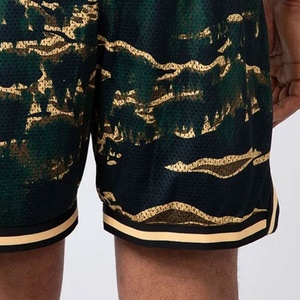 Pantalones Cortos de Baloncesto de Malla Tejida para Hombre, Transpirables, de Secado Rápido, con Cierre de Cordón, Cintura Elástica, Ropa Deportiva para Entrenamiento - Product Image 5