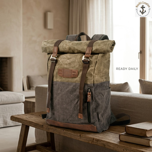 Roll Top <b>Travel</b> Backpack with Padded Straps | Large Capacity Unisex Functional Rucksack Side Pocket for <b>Travel</b> Outdoor Use - Product Image 2