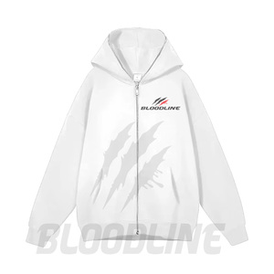 เสื้อฮู้ดสีขาวแบบยูนิเซ็กซ์ ทรงปกติ ผ้าฝ้ายฟลีซ 100% เนื้อผ้าเรียบง่าย สวมใส่สบายในฤดูหนาว ระบายอากาศได้ดี แห้งเร็ว สไตล์ฮิปฮอป - Product Image 4