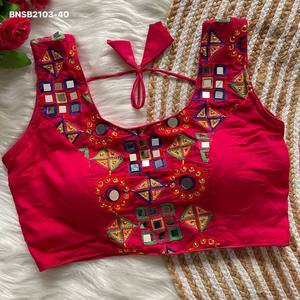 Colección de blusas sin mangas de algodón mágico con bordados multihilo y espejo para festivales. Proveedor y exportador mundial. - Product Image 3
