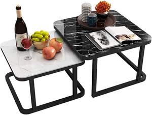 Table d'appoint robuste en métal et marbre, style traditionnel, pour intérieur, coins repas, salons, espaces de travail professionnels, placement de boissons - Product Image 6