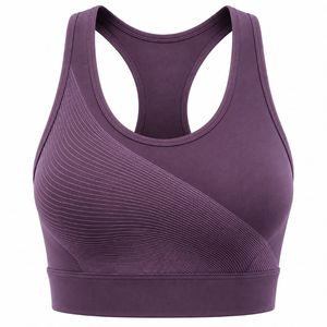 Women's <b>Racerback</b> Sports <b>Bra</b> U-NECK Seamless High Support Breathable Yoga Wear Eco-Friendly Quick Dry Lightweight - Product Image 4