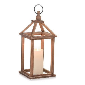 Farol de madera moderno más vendido con acabado natural, faroles de madera para velas para decoración del hogar al aire libre y bodas, personalizado - Product Image 1