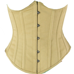 Corset amincissant en satin gothique pour femme avec baleines en acier - Product Image 2