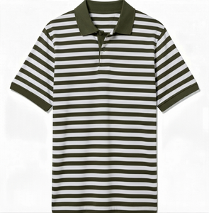 Wholesale Men's Solid Olive <b>Vintage</b> for <b>Shirt</b> Front Logo Short Sleeve Breathable Canvas 220g Classic Casual Golf Summer Fashion - Product Image 1