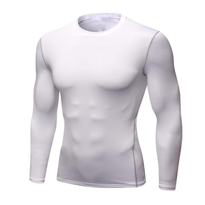 <b>Men</b> Long Sleeve <b>Compression</b> Rash Guard Quick Dry Athletic Fitness <b>Shirt</b> Red Blue Purple - Product Image 3
