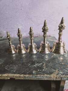 Campanas de Latón Hechas a Mano con Asas, Campanas Decorativas Colgantes para Templos, Decoración del Hogar, Suministro al por Mayor OEM, Exportación de la India - Product Image 5