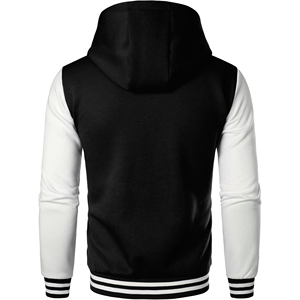 เสื้อแจ็คเก็ตเบสบอลวิทยาลัยแบบยูนิเซ็กซ์ OEM ผลิตตามสั่ง แบบ Bomber Varsity Letterman ลายการ์ตูน สองสี ซิป - Product Image 3