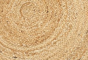 Natural Jute Braided Round Area Rug 3 Feet Boho Style Solid Color Flat Pile <b>Waterproof</b> Non-Slip Medium Thickness <b>Floor</b> <b>Mat</b> - Product Image 5