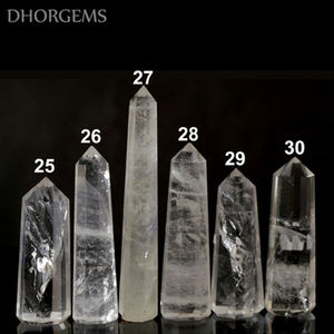 Varita de Cuarzo Cristalino Pulido, Torre de Cuarzo Transparente Natural, Punto de Masaje de Piedra Preciosa, Varita de Cristal Mejorada para Relajación y Sanación - Product Image 1