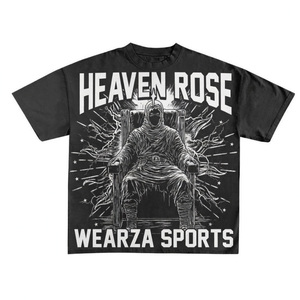 T-shirt graphique unisexe en coton épais surdimensionné pour homme, motif crâne motocross imprimé sur toute la surface, délavé à l'acide, style streetwear, vente en gros - Product Image 2