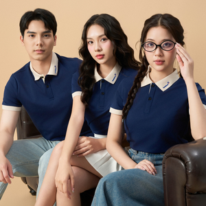 Polo duradero 70% mezcla de algodón Anti-contracción peso pesado moda negocios Casual estampado personalizado - Product Image 2