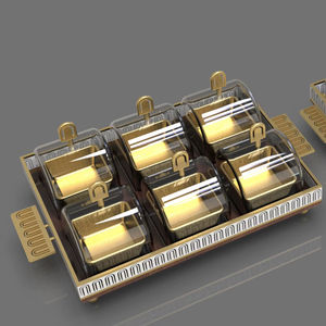 ชุดภาชนะใส่อาหารดีไซน์หรูหราพรีเมียมสั่งทำพิเศษ วัสดุโลหะสีทอง แก้ว ไม้ เป็นมิตรกับสิ่งแวดล้อม เหมาะสำหรับงานเลี้ยง ชามเสิร์ฟ ฝาครอบแก้ว กระปุกใส่ขนม ถาด - Product Image 1