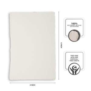 Papier Coton Artisanal Brut à Bords Frangés Sans Acide 300 GSM pour Peinture à l'Aquarelle, Invitations, Calligraphie, Artisanat OEM - Product Image 5