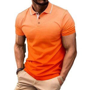 Polos de Manga Corta para Hombre, Multicolores, Estilo Waffle, Transpirables, Color Sólido, 100% Algodón, Diseño con Botones, Corte Regular, OEM ODM - Product Image 5