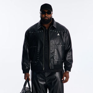 Chaqueta de Motociclista Vintage de Cuero Genuino, Transpirable, Resistente al Viento e Impermeable, Estilo Streetwear para Hombre, Cuero Vacuno Natural - Product Image 1