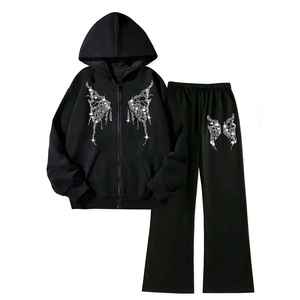 Hot Selling Men Rhinestone Tracksuit Casual Wear New Design Adults Sizes Breathable Custom Made Men Rhinestone Tracksuit - Product Image 1