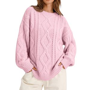 Custom Knitted Striped Women Sweaters Yellow Blue Drop Shoulder Lantern Sleeve Crewneck Breathable Soft Acrylics <b>Jumpers</b> - Product Image 5