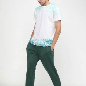 เสื้อยืดแขนสั้นผู้ชายสีขาวผ้าฝ้าย 100% แบบถัก สไตล์ลำลอง สตรีทแวร์ ระบายอากาศได้ดี เหมาะสำหรับฤดูร้อน - Product Image 4