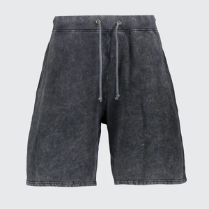 Shorts amples vintage délavés à l'acide pour hommes, personnalisables, en coton, décontractés, avec impression numérique, pour l'été - Product Image 1