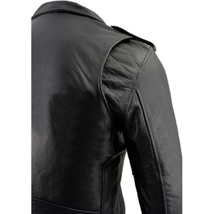 SAMROZ SPORTS Unisex Black Leather Motorcycle <b>Jacket</b> - Product Image 2