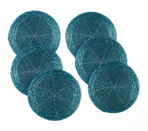 Sous-verres en perles de coton écologiques faits à la main, design unique personnalisé pour occasions spéciales, broderie colorée et complexe - Product Image 2