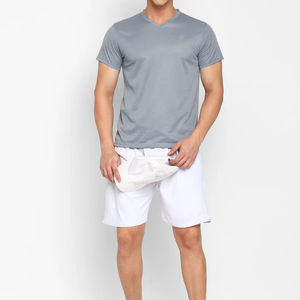 Camiseta Deportiva para Hombre OEM 2025, Secado Rápido, Transpirable, Manga Larga, Cuello Redondo, Lisa, 100% Algodón, Precio Bajo, Logotipo Frontal Alto - Product Image 3