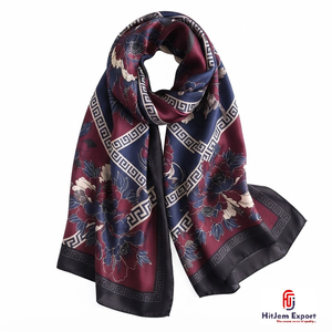 Custom Printed Long <b>Scarf</b> Soft Fabric Head <b>Scarf</b> White Label Low MOQ OEM ODM Textile Manufacturer Fashion Brands - Product Image 2