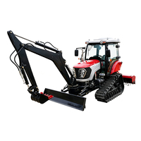 Tracteur chenillé pour terres arides 25-80 CV avec 6 outils agricoles pour l'agriculture en culture en rangs