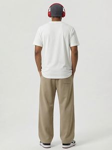 Pantalon large personnalisé, style streetwear décontracté, coupe ample de luxe, plissé, unisexe, pantalon de mode oversize à jambe large - Product Image 3