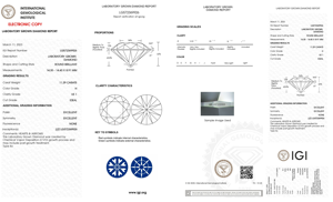 Diamant synthétique blanc de 11,29 carats, certifié IGI, cultivé en laboratoire, pureté VS2, couleur H, taille brillant, prix de gros, référence 572369926 - Product Image 5