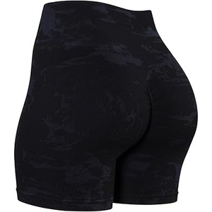 Shorts de sport pour femme à taille mi-haute, sans couture, respirants, effet push-up, style streetwear, séchage rapide, pour le yoga et l'entraînement - Product Image 2