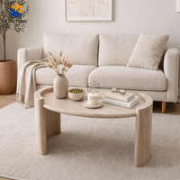 Table basse en marbre blanc de Carrare, table basse de luxe avec plateau en pierre pour villa, hôtel, maison, salon, décoration, table en marbre