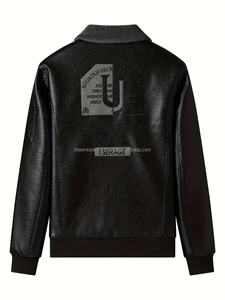 Chaqueta de moda de cuero auténtico con cremallera personalizada para hombre de buena calidad a precios mayoristas chaqueta de color personalizada para hombre - Product Image 4