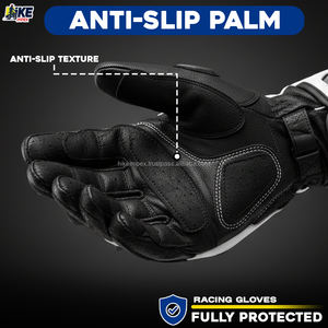 Gants de course moto en cuir respirant personnalisés de haute qualité, doigts complets, pour l'hiver, le quotidien, les sports de plein air, vente en gros - Product Image 3