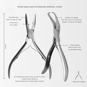 Hair Extension Pliers Kit Stainless Steel Professional Tools for Install and Remove with Carrying Case - Product Image 5