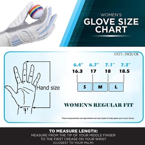 Gants de golf pour femmes en cuir Cabretta souple, pour les deux mains, avec grip chaud et froid, blancs, en tissu élastique respirant et durable pour adultes - Product Image 5