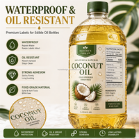 Étiquettes personnalisées pour huiles comestibles, autocollantes, résistantes à l'eau et à l'huile, pour l'emballage des bouteilles d'huile de tournesol et de noix de coco