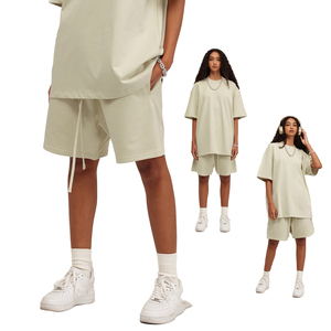 Shorts en coton uni pour homme avec cordon de serrage, décontractés, respirants, taille mi-haute, pour un usage quotidien - Product Image 1