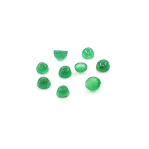 Esmeraldas naturales de Zambia calibradas, redondas de 3 mm, cabujones sueltos de esmeralda natural para la fabricación de joyas, listas para usar. - Product Image 4