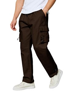 Pantalon cargo homme personnalisé respirant taille mi-haute, multi-poches, style streetwear, jogger, pour l'extérieur - Product Image 3