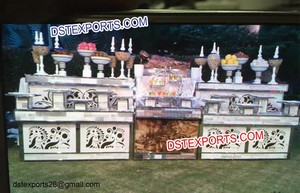 Mostradores de comida de catering de acero inoxidable, mostrador de comida de estilo único moderno para boda, mostrador de comida de boda moderno de acero inoxidable - Product Image 6