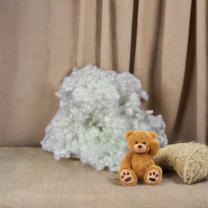 Fibre discontinue synthétique de qualité recyclée Ignifuge Creux Conjugué Siliconized Motif Moelleux Matelas Remplissage OEKO-TEX - Product Image 1