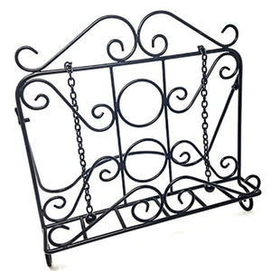 Supports de livres en fer forgé à prix réduits, couleur noire, pour la décoration de la maison, du bureau et du salon - Product Image 4