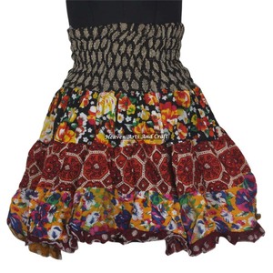 New 2026 Mini Rara <b>Skirt</b> Hippy Boho Festival Gypsy <b>Patchwork</b> Vintage Indian Boho Hippie Mini Length Patch Work Cotton Mini <b>Skirt</b> - Product Image 6