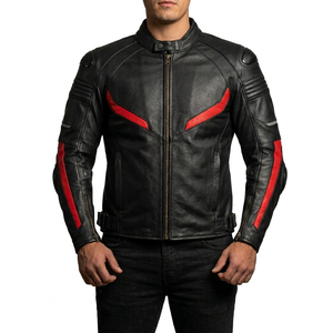 Customized Genuine Sheepskin Leather Made Men's <b>Racer</b> Pro <b>Jackets</b> Highest Demands Made Armor Protection <b>Jacket</b> For Men - Product Image 1